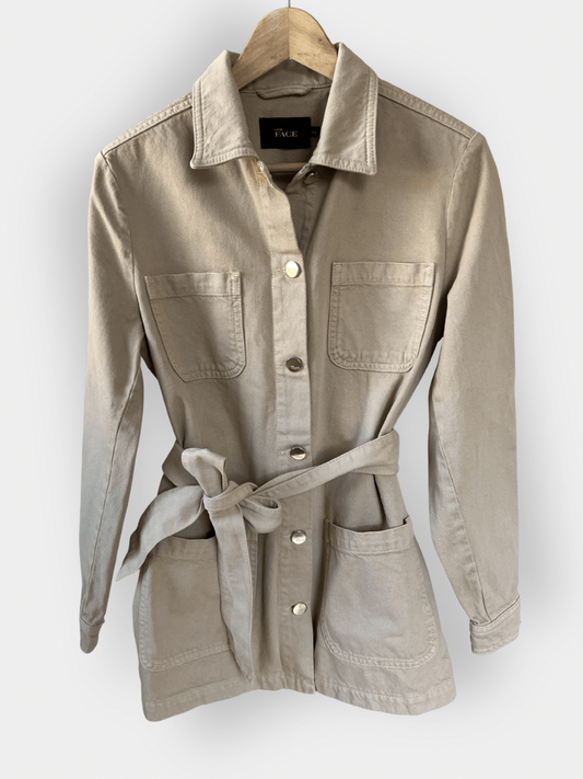 Preloved Your Face puuvillatakki, beige, XS Siloa Secondhand – huollettu ja kuntotarkastettu