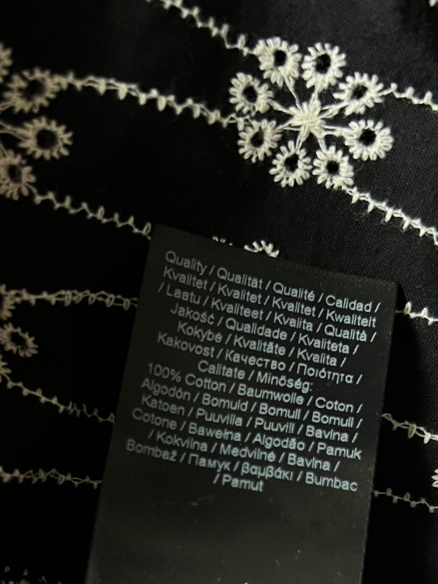 Preloved Zizzi puuvillapusero, musta/valkoinen, L Siloa Secondhand – huollettu ja kuntotarkastettu